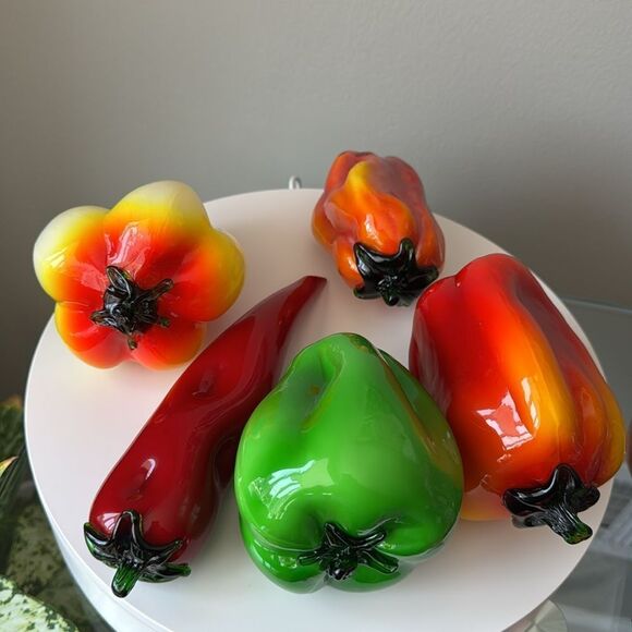 GLASS PEPPERS AND FRUITS - Picture 5 of 6